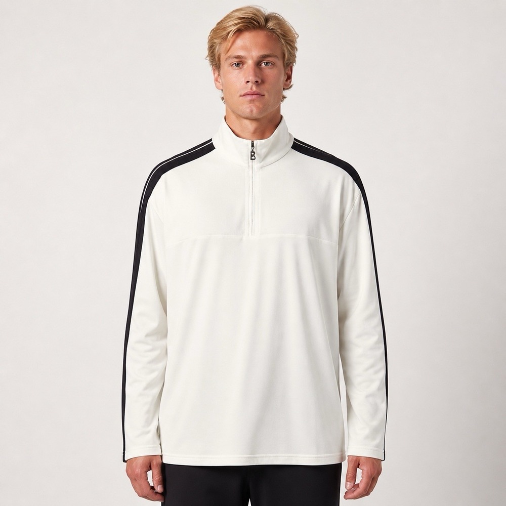 Bogner Georg Quarter Zip Pullover XXL White NWT $300 Luxury Athletic Golf Top